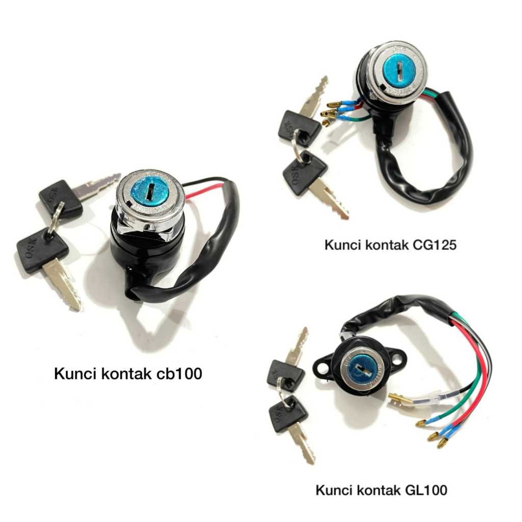 KUNCI KONTAK HONDA CB 100 125 CG GL 100 TZENGTANGKAI MODEL ORIGINAL ORI SET PANGKON