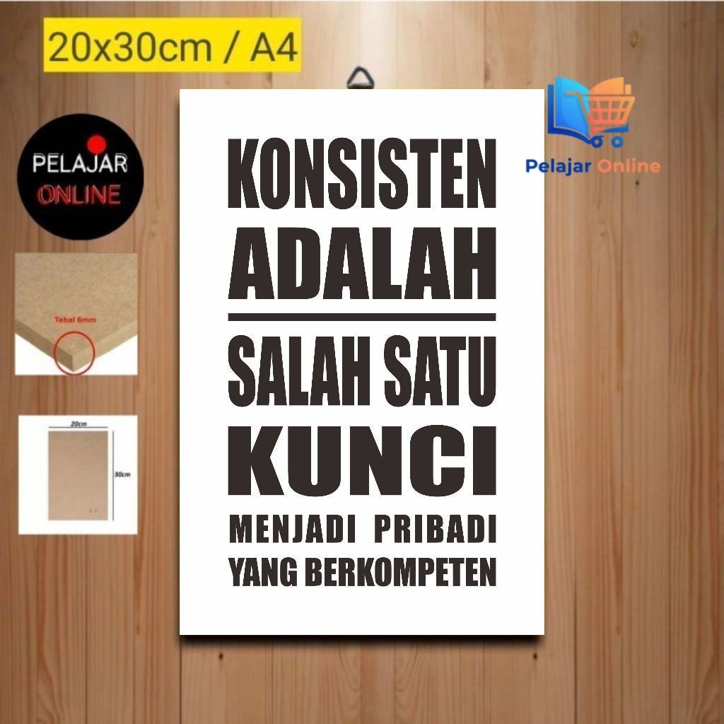 hiasan dinding kata motivasi hidup - poster motivasi quotes semangat sukses - pajangan dinding