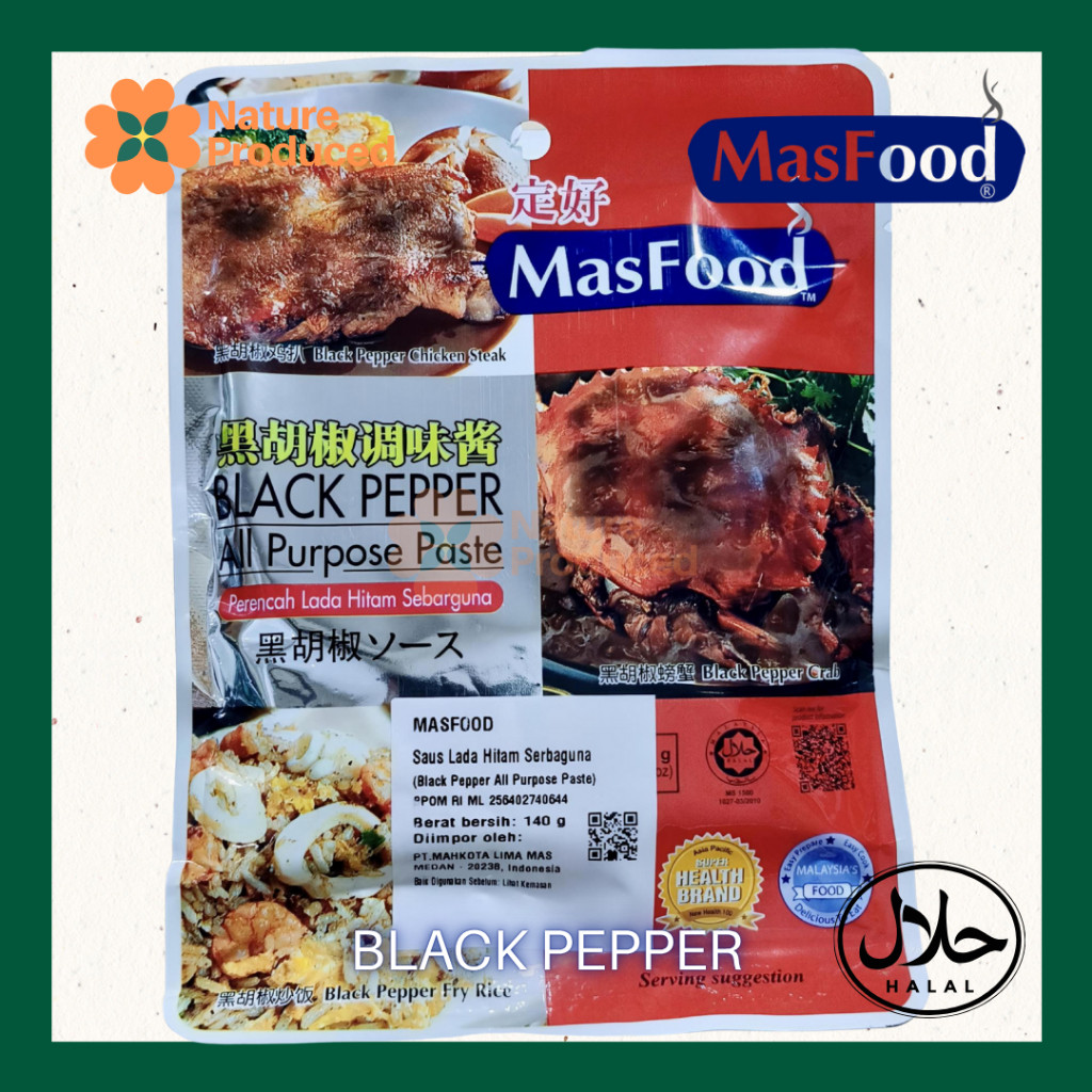 

[MasFood] Black Pepper All Purpose Paste - Saus Lada Hitam Serbaguna | Halal | Import Malaysia