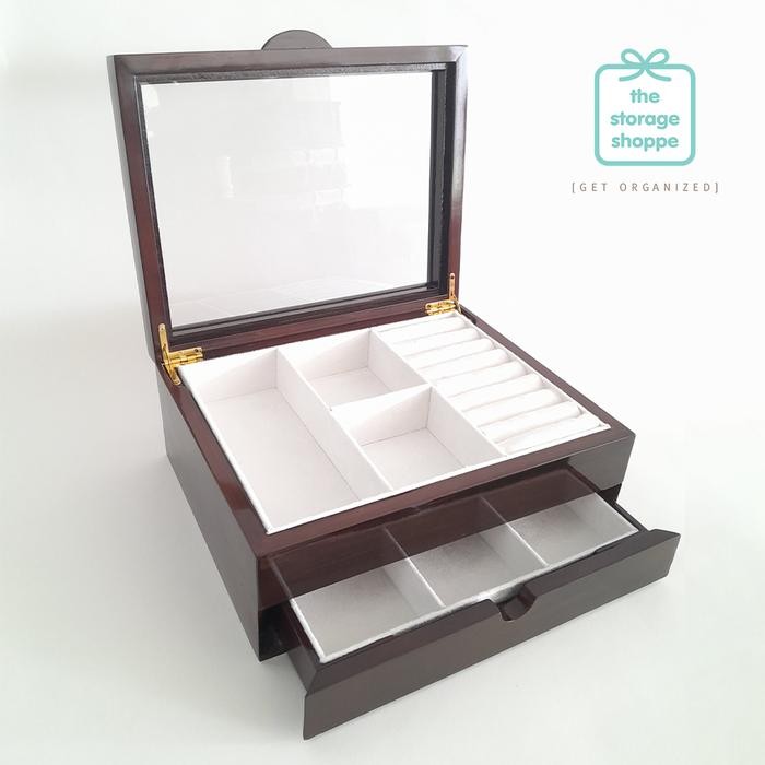Wooden Jewelry Box Kotak Perhiasan Kayu - Jewelry Large