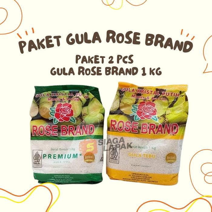 

Paket 2 PCS Gula Pasir Tebu Premium Rose Brand 1 kg
