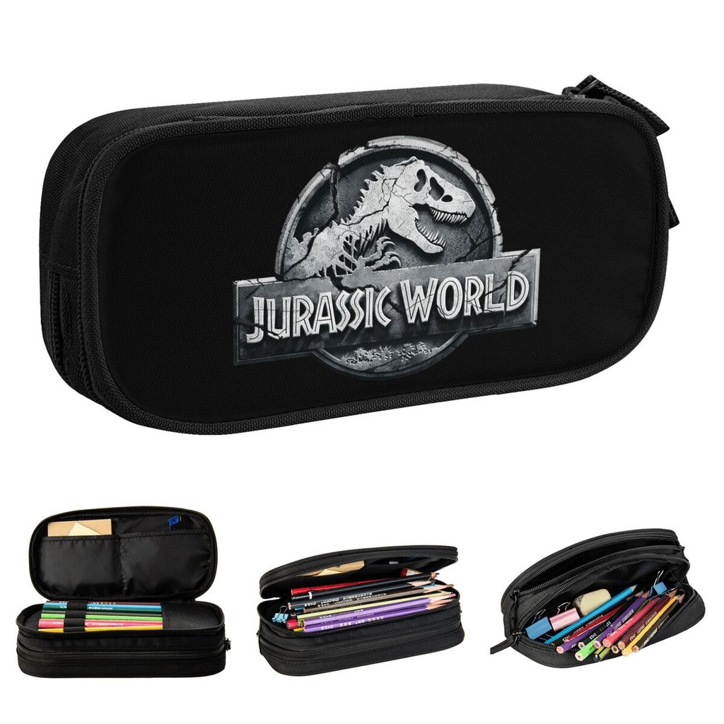

New Jurassic Park Dinosaur Pencil Cases Pencilcases Pen Box for Student Big Capacity Bag School Supplies Gifts Stationery