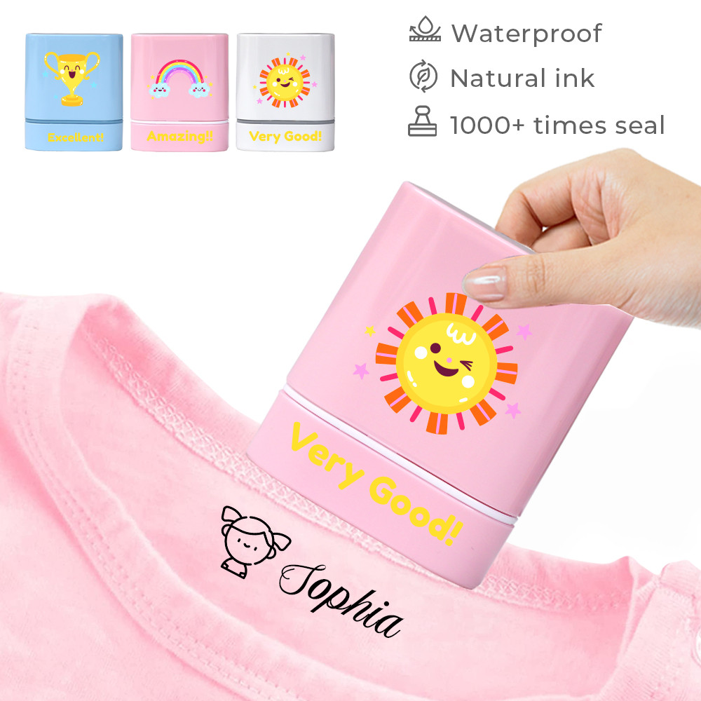 

Cartoon Motivational Encouragement Children'S Clothing Personalized Stamp Baby Student Custom School Name Waterproof
