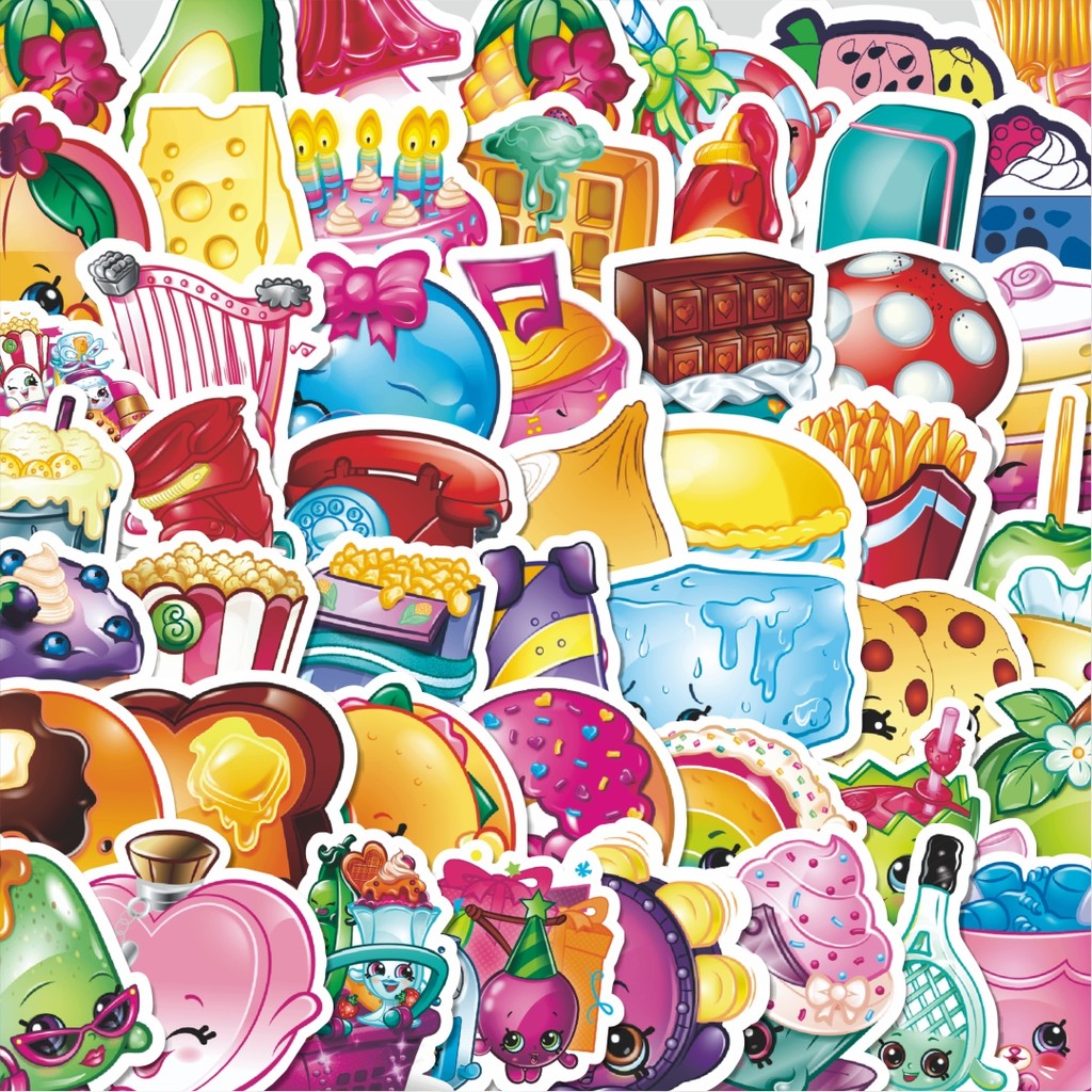 

Stiker Cutting Pack Stiker Shopkins Versi 1 Isi 100Pcs Series Aesthetic Lucu Keren Untuk Koper Bahan Vynil