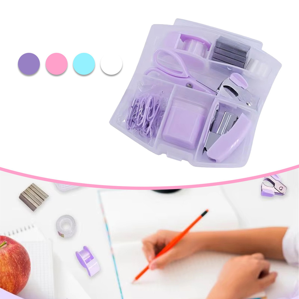 

Set stapler pelajar bernilai tinggi lucu mini portabel klip kertas stapler mesin pengikat