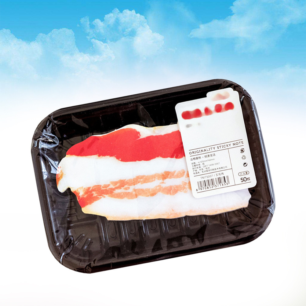 

1Pc 3D Pork Belly Shaped Sticky Notes Colorful Mini Note Pads Perfect For Office Home Gifts Good Stickiness Message Stickers