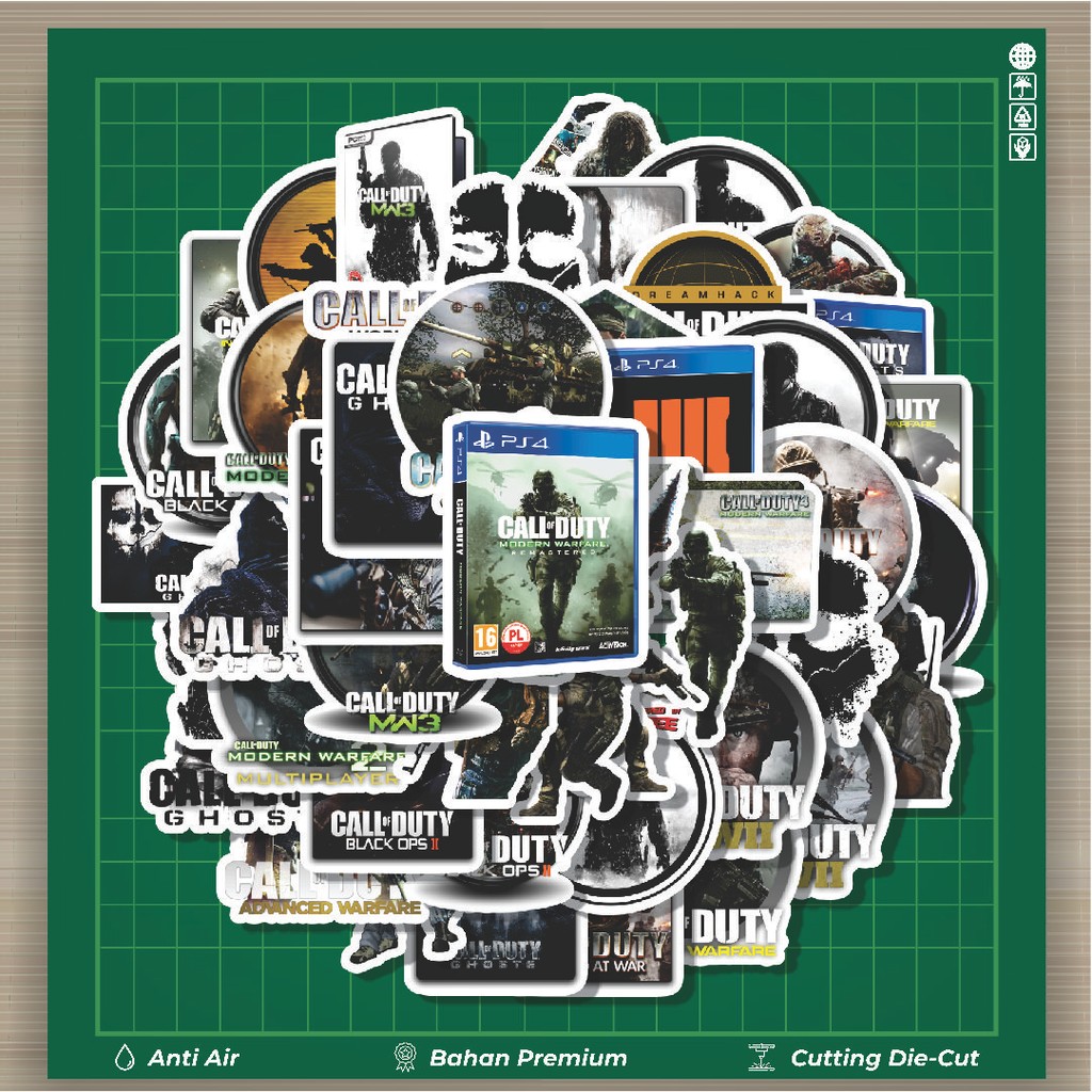 

HOT 50 PCS STIKER Call Of Duty Series Game 1 Fashion Cars Decal Dingin Kartu Album Custom Vinyl Anti Air- Sticker Aesthetic Buku Journal Koper Casing HP Tablet Laptop Helm Motor Botol Minum