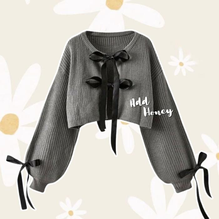 One Set Wanita Korean Style Hijab (Cardigan Pita Korea Dress Ruffle) Setelan Kekinian Terbaru AH130 