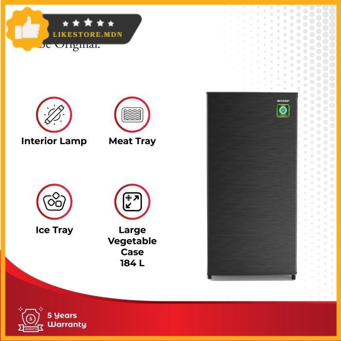 SHARP KULKAS 1 PINTU SJ-N192N-HS