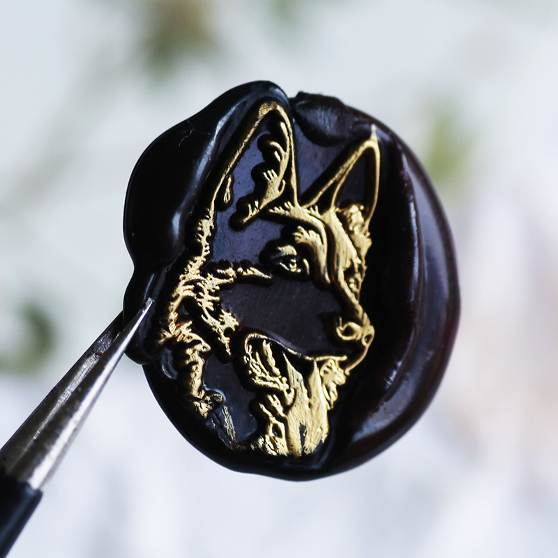 

New Cute Dog Wax Seal Stamp Copper Head Personalized Irregular-Shaped Embossed Seal Toy For Scrapbook Wedding Invitation