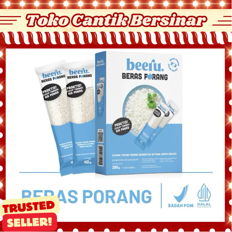 

Beeru - Beras Porang - Box isi 7 saset - Shirataki Konjac Rice Beras Berkualitas Tinggi