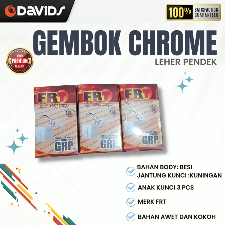 Gembok Pagar Rumah Anti Karat Maling Kamar Pager Air Chrome 30mm