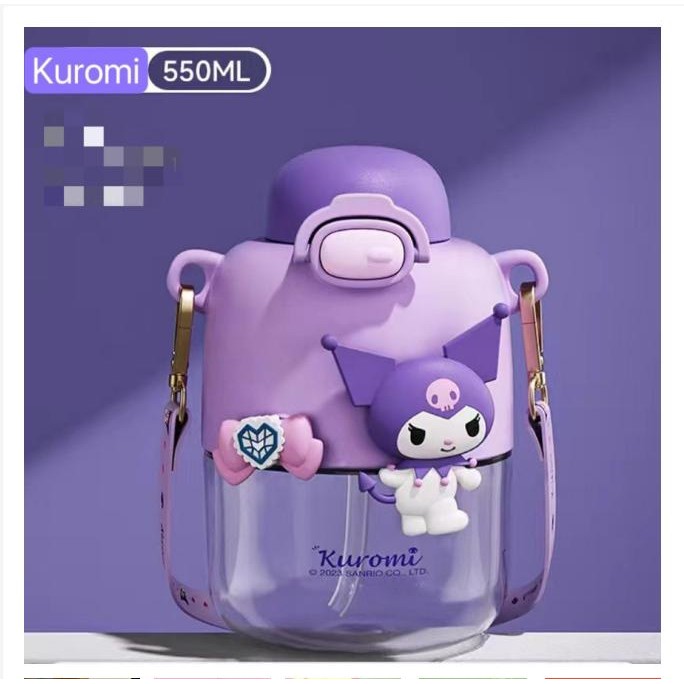 PRODUK TERBARU Botol Minum Anak Melody Cinnamoroll Kuromi Kitty BPA Free - Kuromi Ungu
