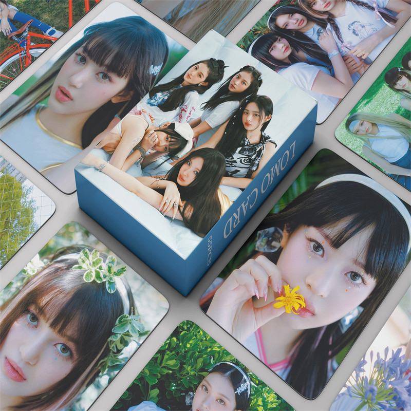 

55Pcs/Set Idol Girl Group New Album Bunnies Club Lomo Cards MINJI Hanni DanieIIe Hyein Haerin HD Printd Photocards Fans Gifts