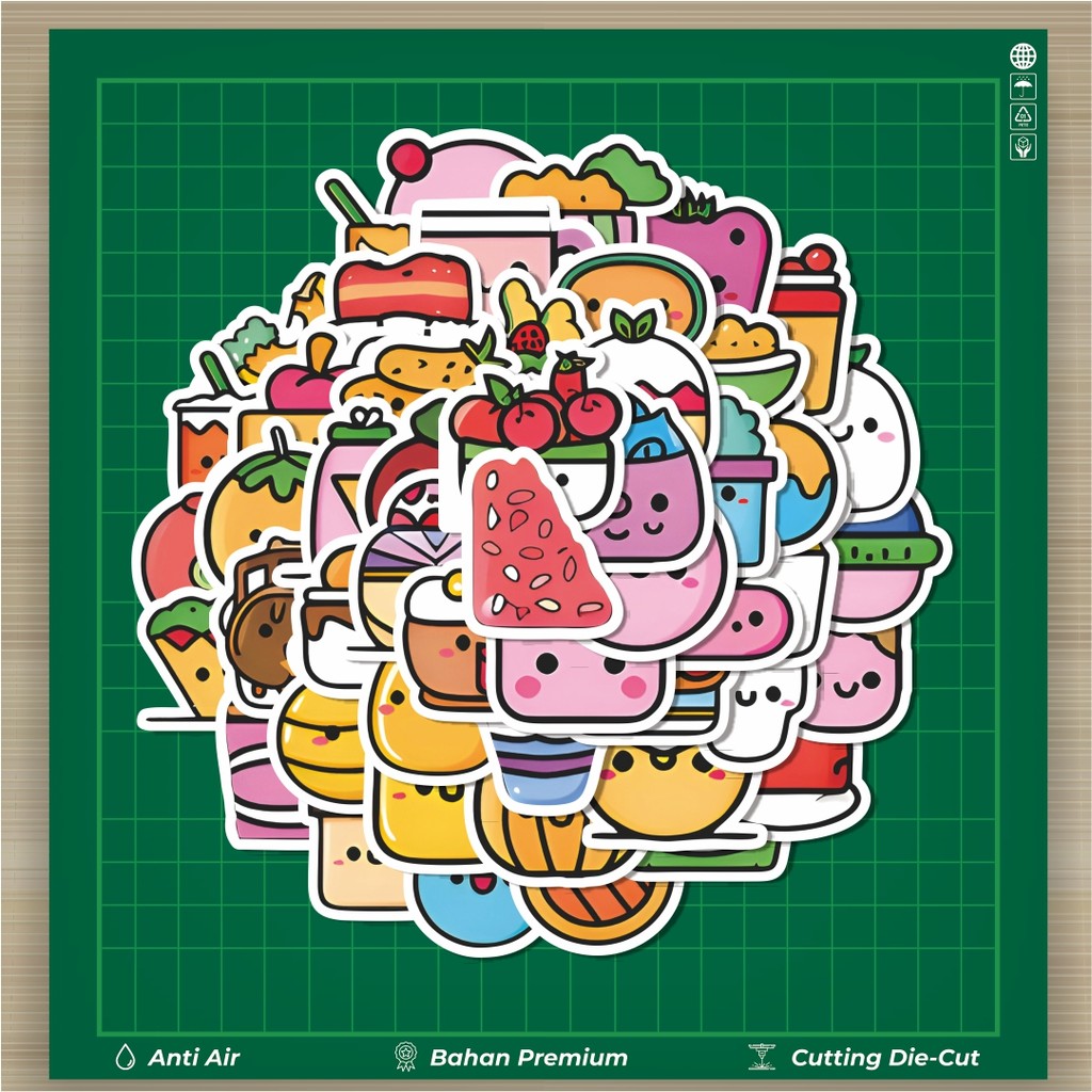 

HOT 50 PCS STIKER Stiker Small Sized Cute Fruit [Buah Lucu Berukuran Kecil] Stiker Fashion Cars Decal Dingin Kartu Album Custom Vinyl Anti Air- Sticker Aesthetic Buku Journal Koper Casing HP Tablet Laptop Helm Motor Botol Minum