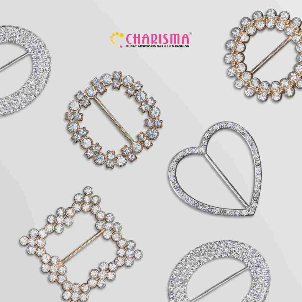 Charisma Kepala Gesper Kristal - Kepala Ikat Pinggang / Ring Hijab / Belt Kepala Gesper / Aksesoris 