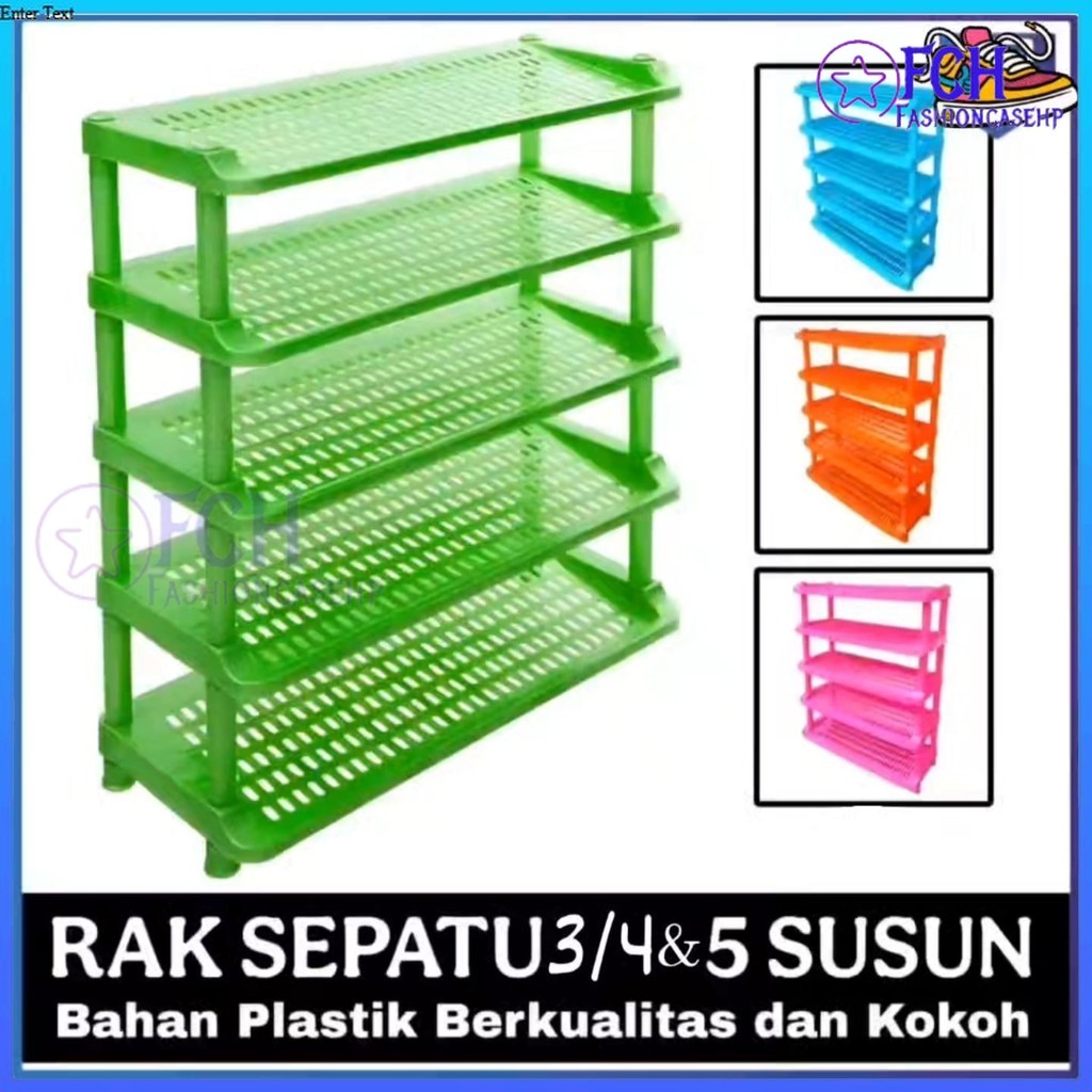 FCH Rak Sepatu Miring Cellica Salina 3 SUSUN 4  SUSUN 5 Susun / Rak Sepatu Plastik Susun 5