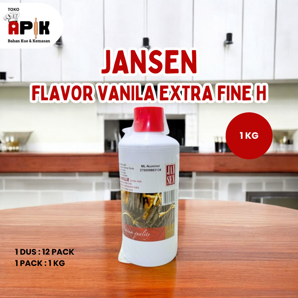 

JANSEN FLAVOR VANILA EXTRA FINE H 1 KG / AROMA RASA PERISA VANILA