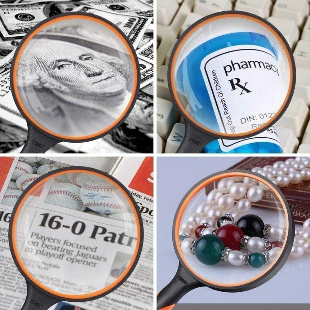 

EZSHOPPING NOF Kaca Pembesar Handheld Magnifying Glass Lup Magnifier 65mm 10X - N-10| BISA COD |