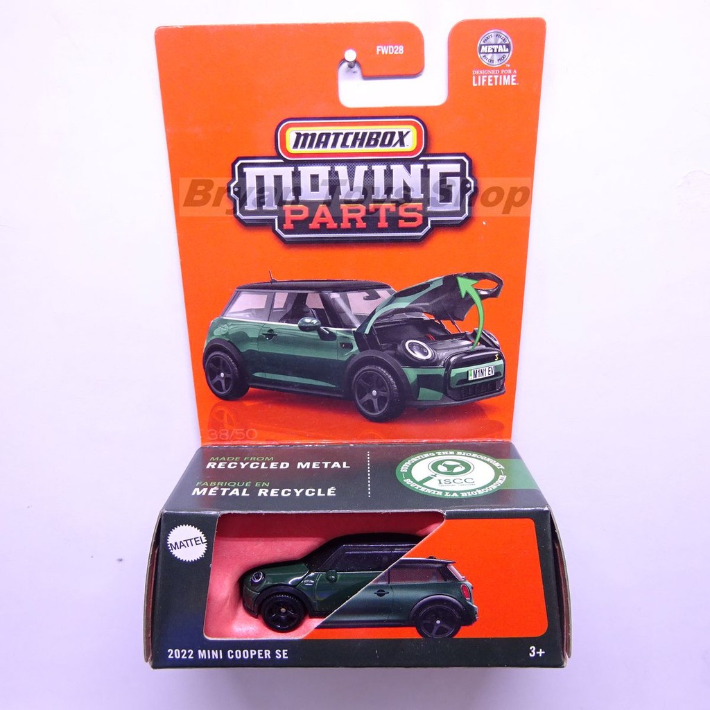 Matchbox Moving Parts 2022 Mini Cooper SE Hijau