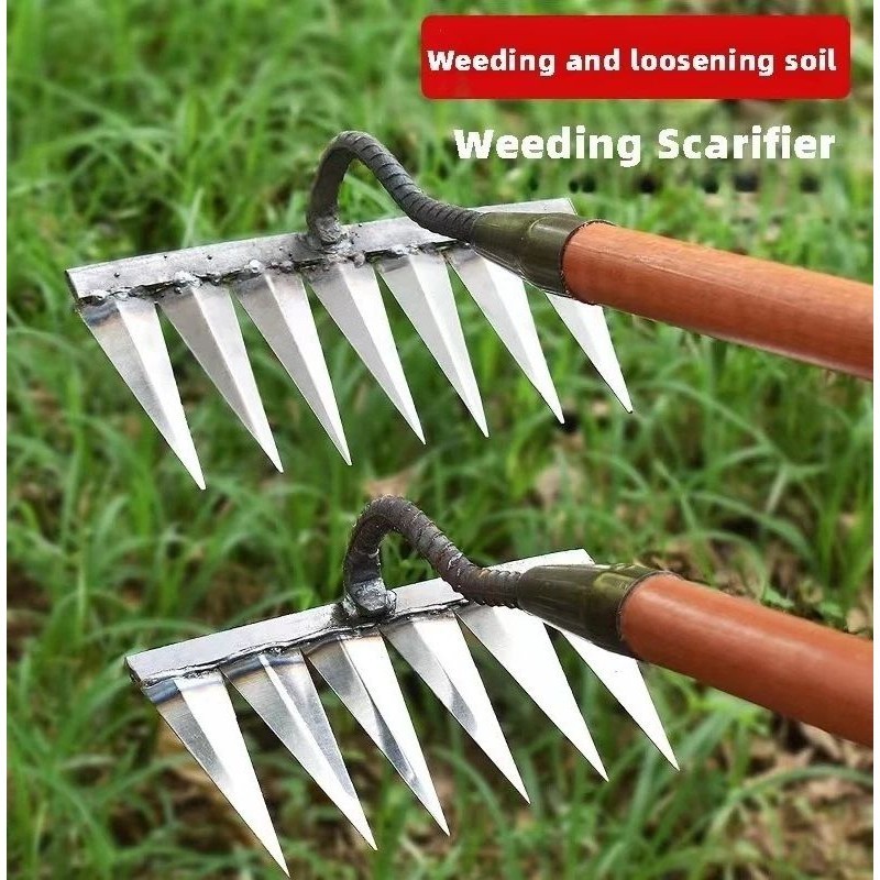 RAKE BESI CANGKUL RUMPUT ALAT PENYIANG RUMPUT ATAU GULMA PENCABUT RUMPUT PRAKTIS