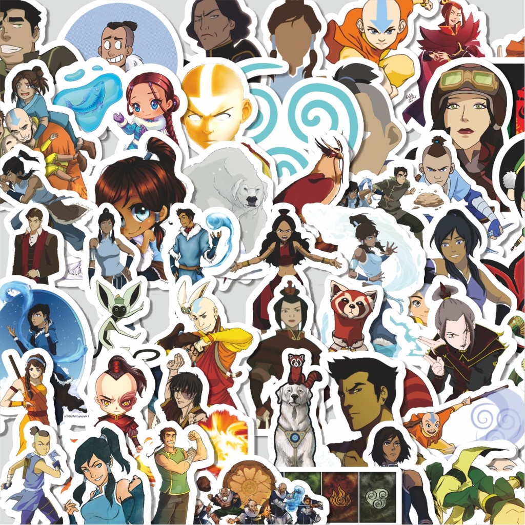 

Stiker Cutting Packtiker Nickelodeon Series Avatar Bender Character Mix 2 Isi 100Pcs Series Aesthetic Lucu Keren Untuk Koper Bahan Vynil