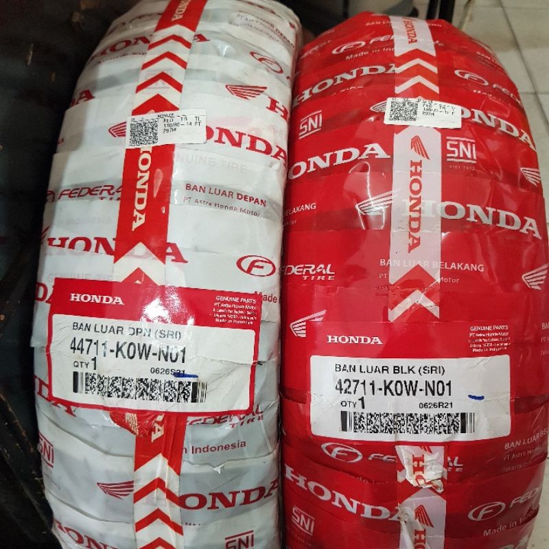 (HB) ADV 150 160 Honda Ori Ban Luar Depan Belakang 44711 K0W N01 110/80-14 dan 42711 K0W N01 130/70-