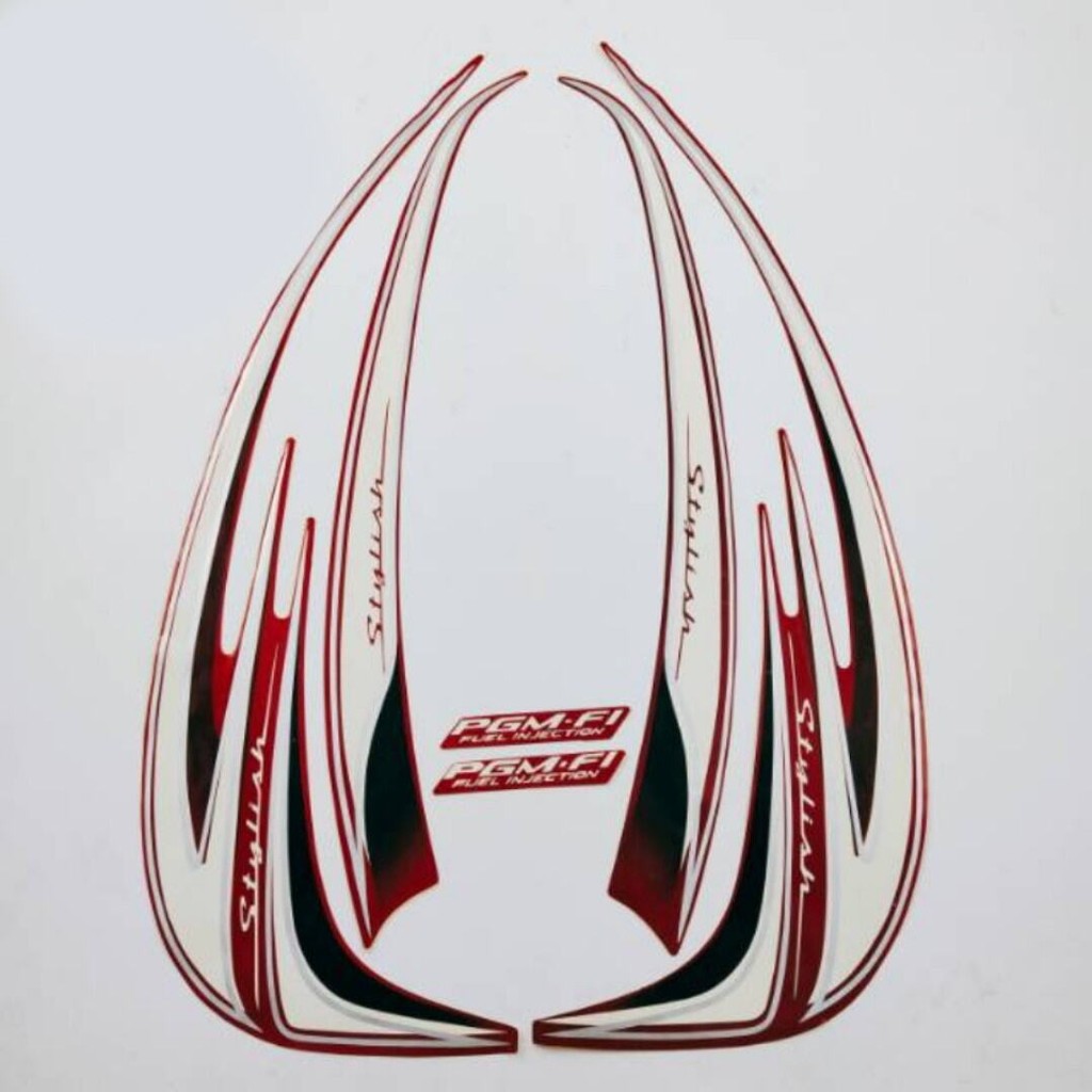 Striping Ori body Honda Scoopy stylish fi 2014 2015 stiker bawaan original bodi honda scopy sporty s