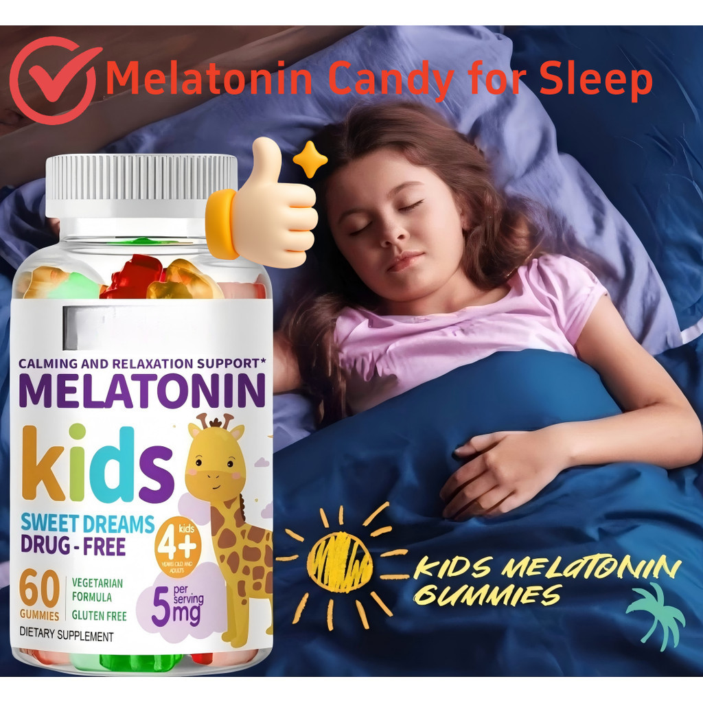 KIRKLAND Melatonin Candy for Kids 60pcs - Candy to Help Kids Sleep - Melatonin Candy for Sleep