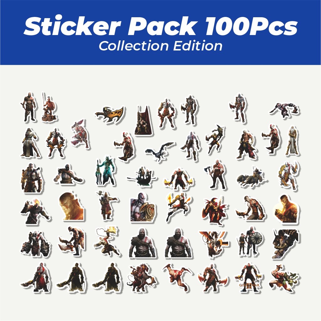 

Hot Stiker Video Game Series God Of War Character Mix Lucu Anti Air Stikers Berperekat Waterproof Sticker Decal Buat Motor Helm Buku Journal Koper Casing HP Laptop Botol Minum