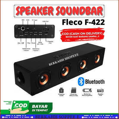 

Soundbar F-422 Speaker Wireless theater audio, Stereo subwoofer support TWS Speaker Portable