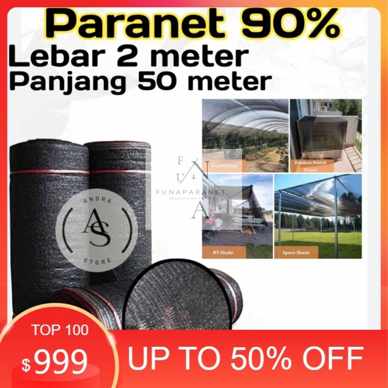 Paranet 90% Lebar 2 meter panjang 50 meter
