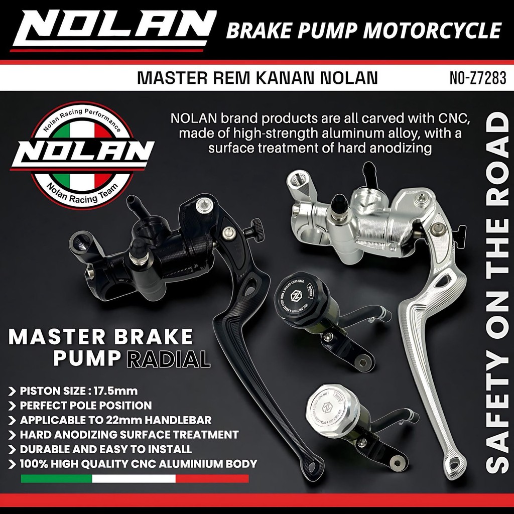 NOLAN Master Rem Radial Z7283 Disc Brake pump Kanan Bahan Full Aluminium CNC