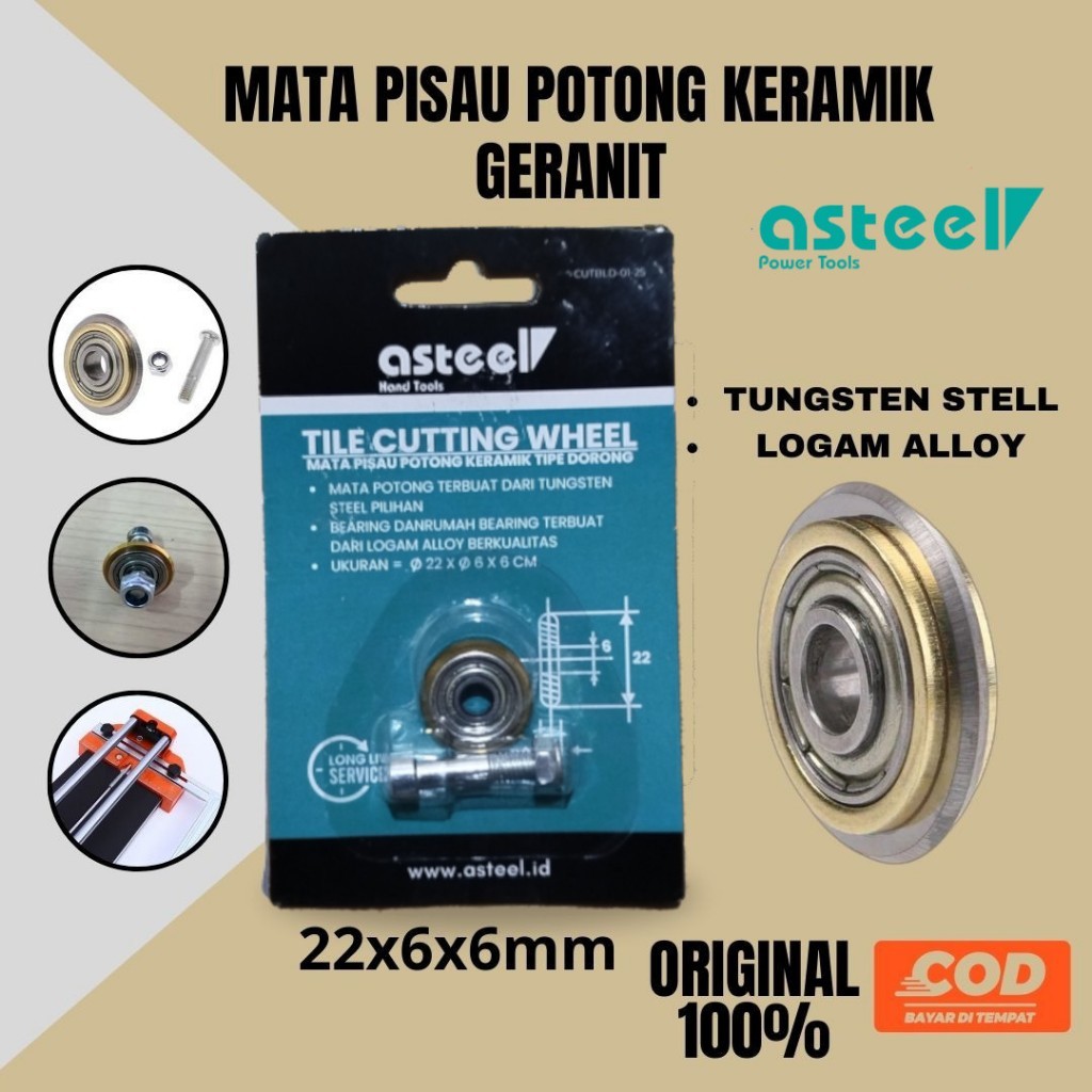 TEAMOR Mata Pisau Potong Keramik Granit Dorong Tile Cutter Blade - Mata Potong Keramik Granit Dorong