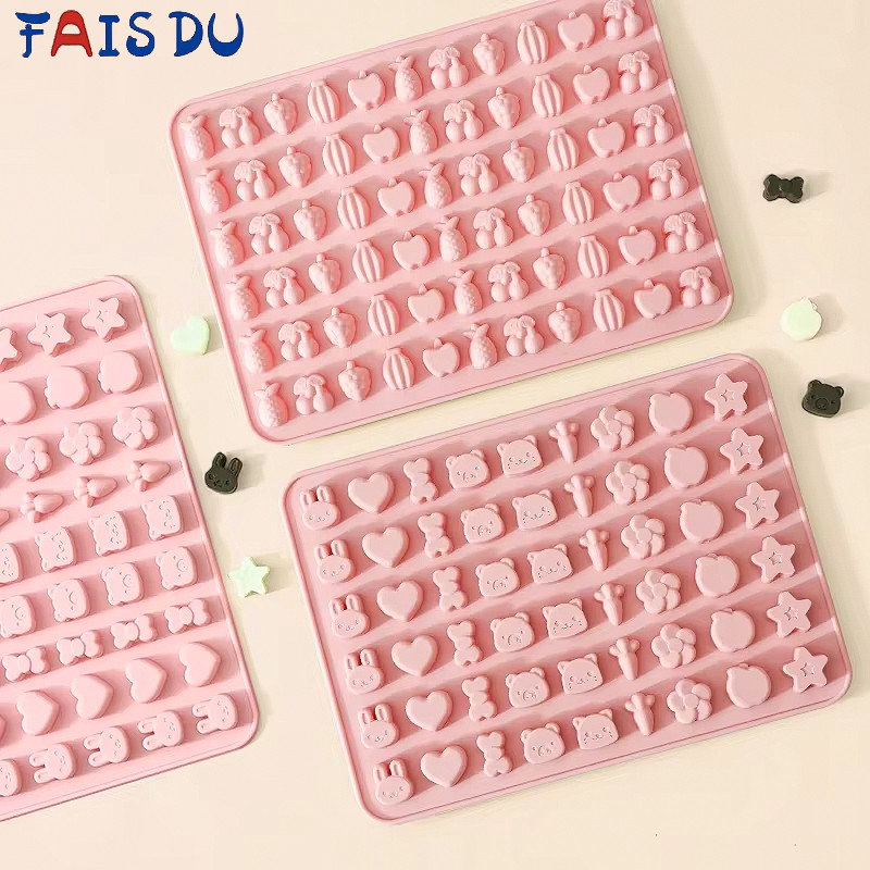 

FAIS DU Mini Cartoon Candy Fondant Molds Gummy Animal Silicone Chocolate Mold Cake Biscuit Baking Mould Cake Decorating Tools
