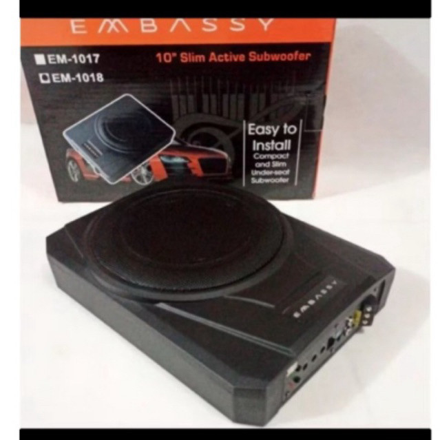 subwoofer Kolong slim Embassy 10inch basstube aktif