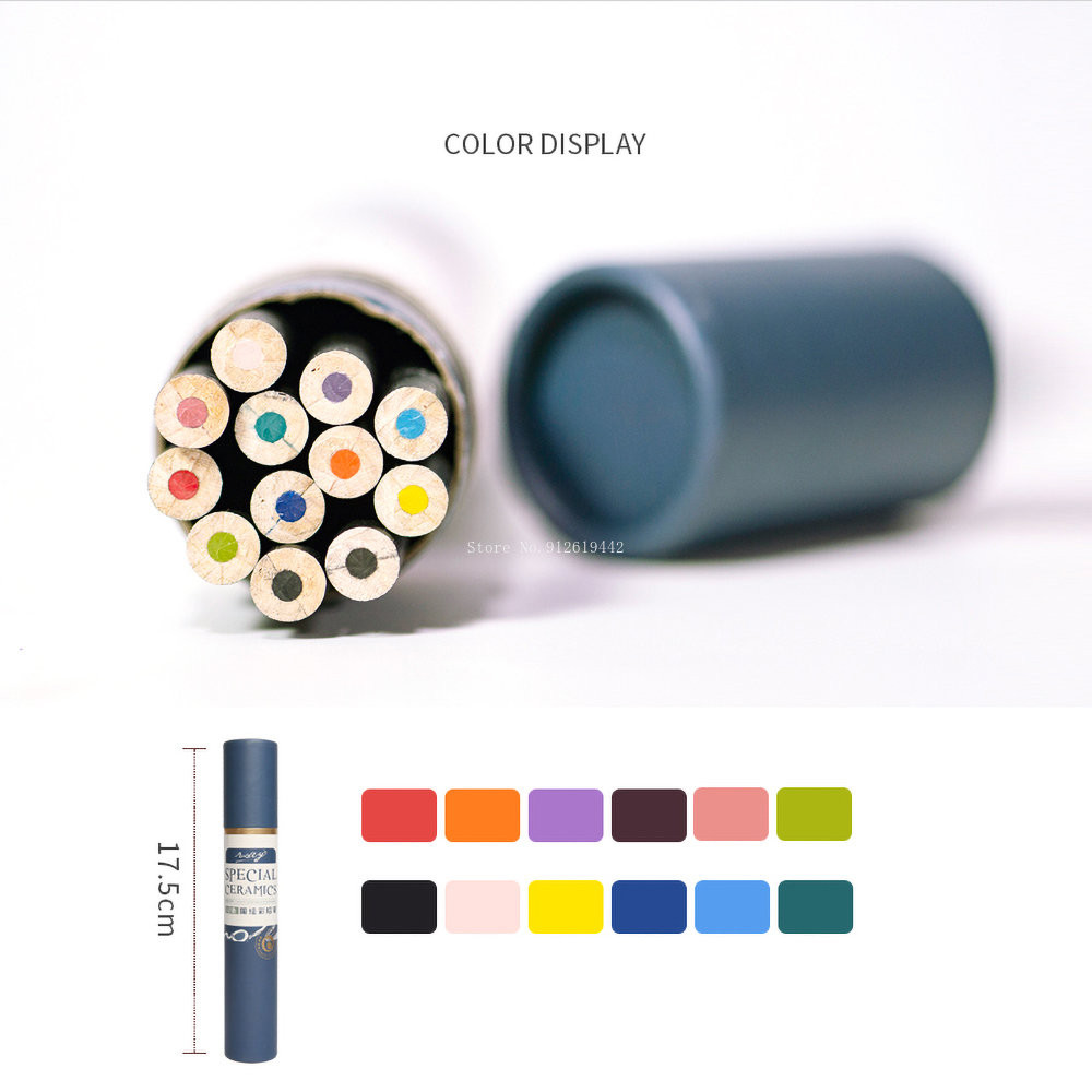 

12 Color Ceramic Underglaze Color Pencil Pottery Painting Hand Drawn Hook Line Underglaze Color Lead Chalk Pottery Tools