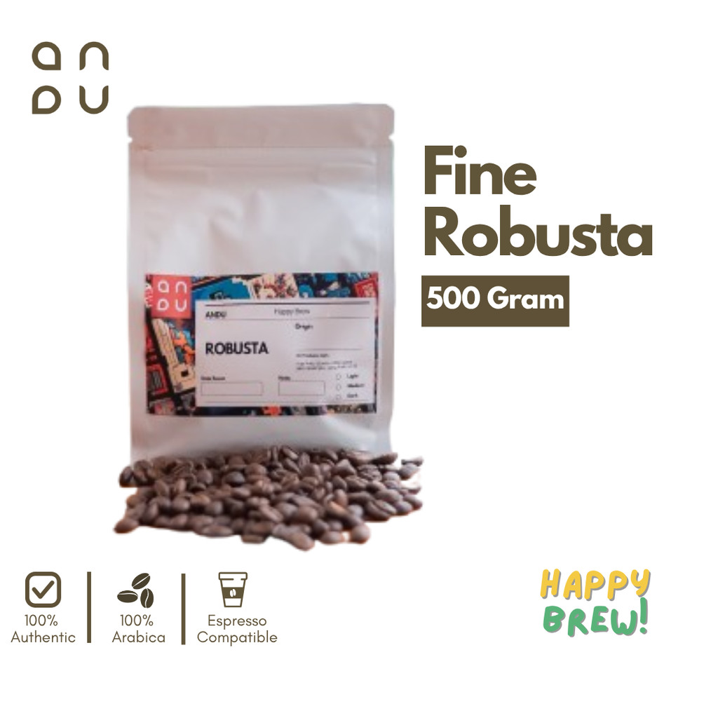 

Kopi Robusta Fresh Roast 500 Gram | Biji Kopi Robusta | Kopi Andu
