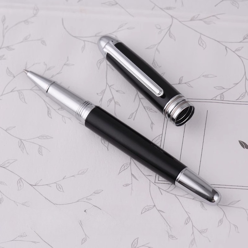 

911 Silver Dragon High Quality Gel Pen Metal Glossy Black Heavy Feel Rotary Open Cap Ballpoint Pen 0.7mm Writing Business Gift