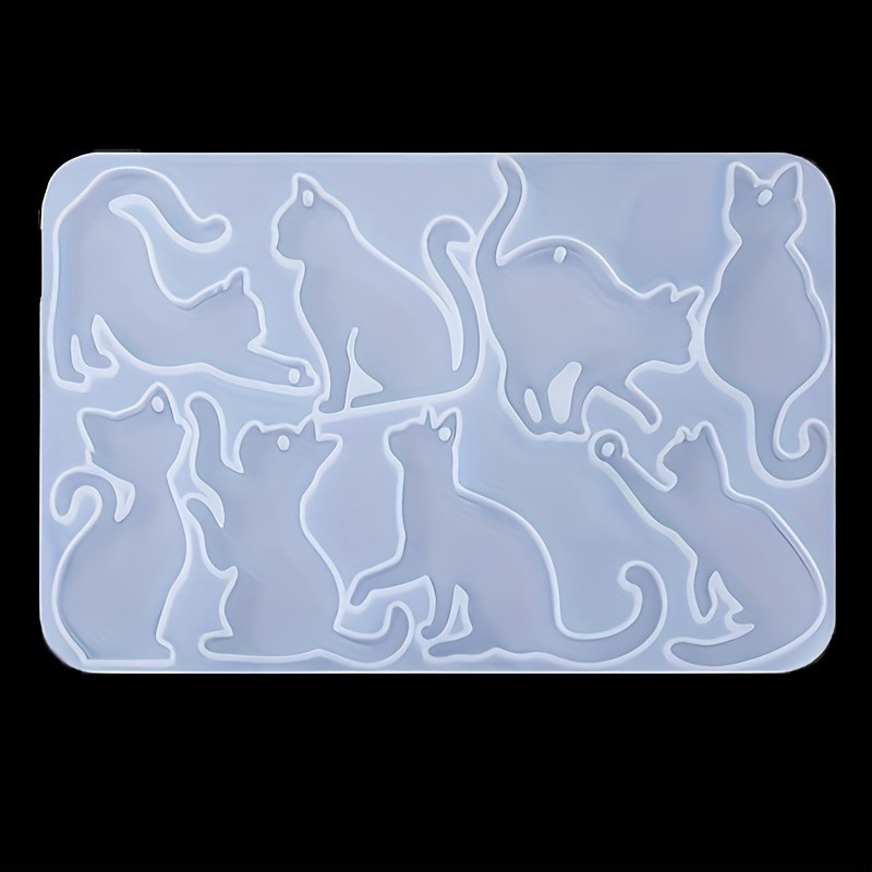 

1pc,DiyCrystal Glue Resin Earrings Pendant Cute Dog Cat Animal Pendant Silicone Mold，forDiyJewelry Making Kit