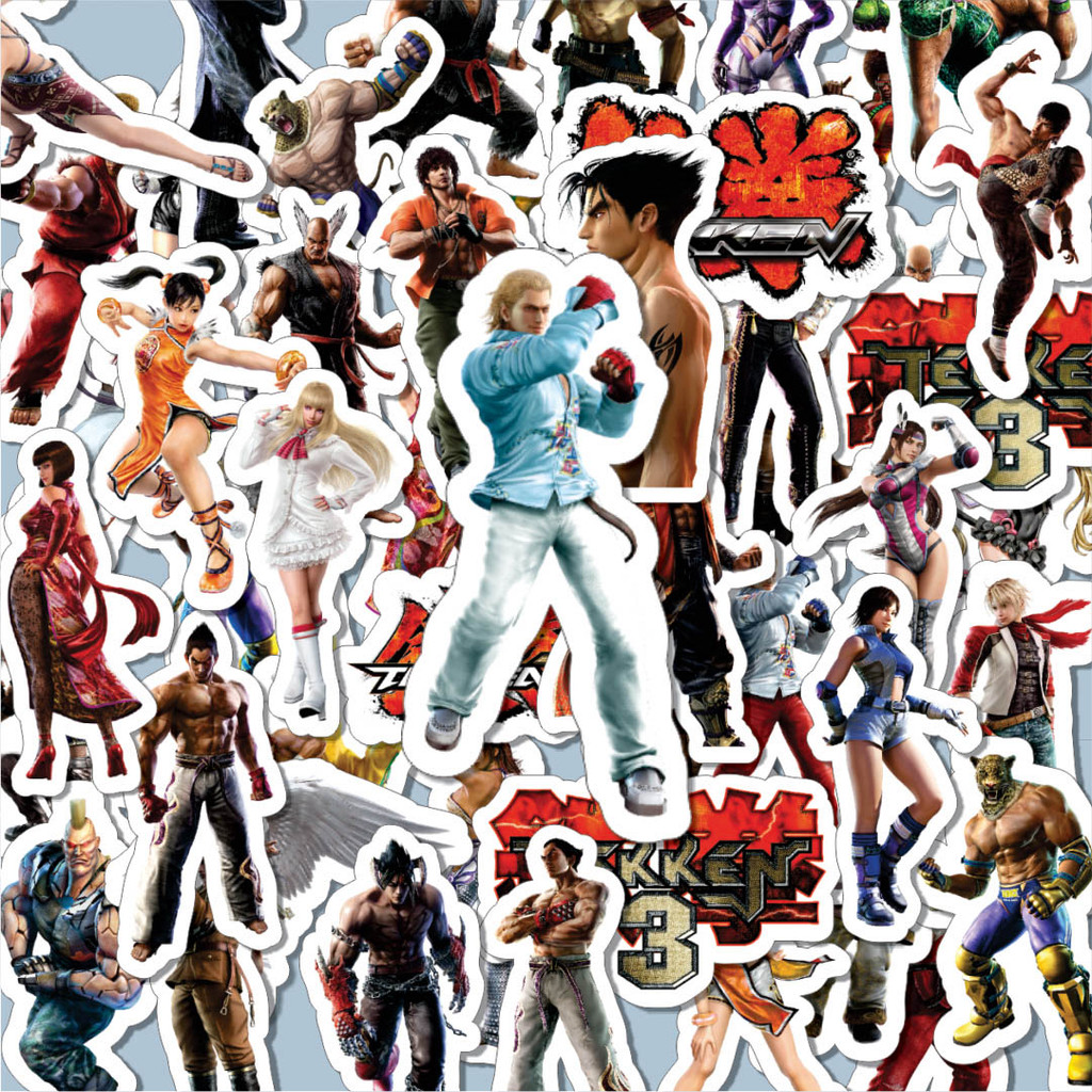 

100PCS Lucu Stiker Game Series Tekken Character Mix 3 Stiker Aesthetic Stiker Anti Air Stikers Berperekat Waterproof sticker decal buat Motor Helm Buku Journal Koper Casing HP Laptop Botol Minum Hadiah anak