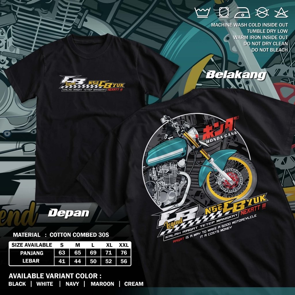 Kaos Racing Honda Gank NgeCB Yuk Kalah Ragat Tetep Mangkat Baju Distro Motor Herex Tshirt Otomotif