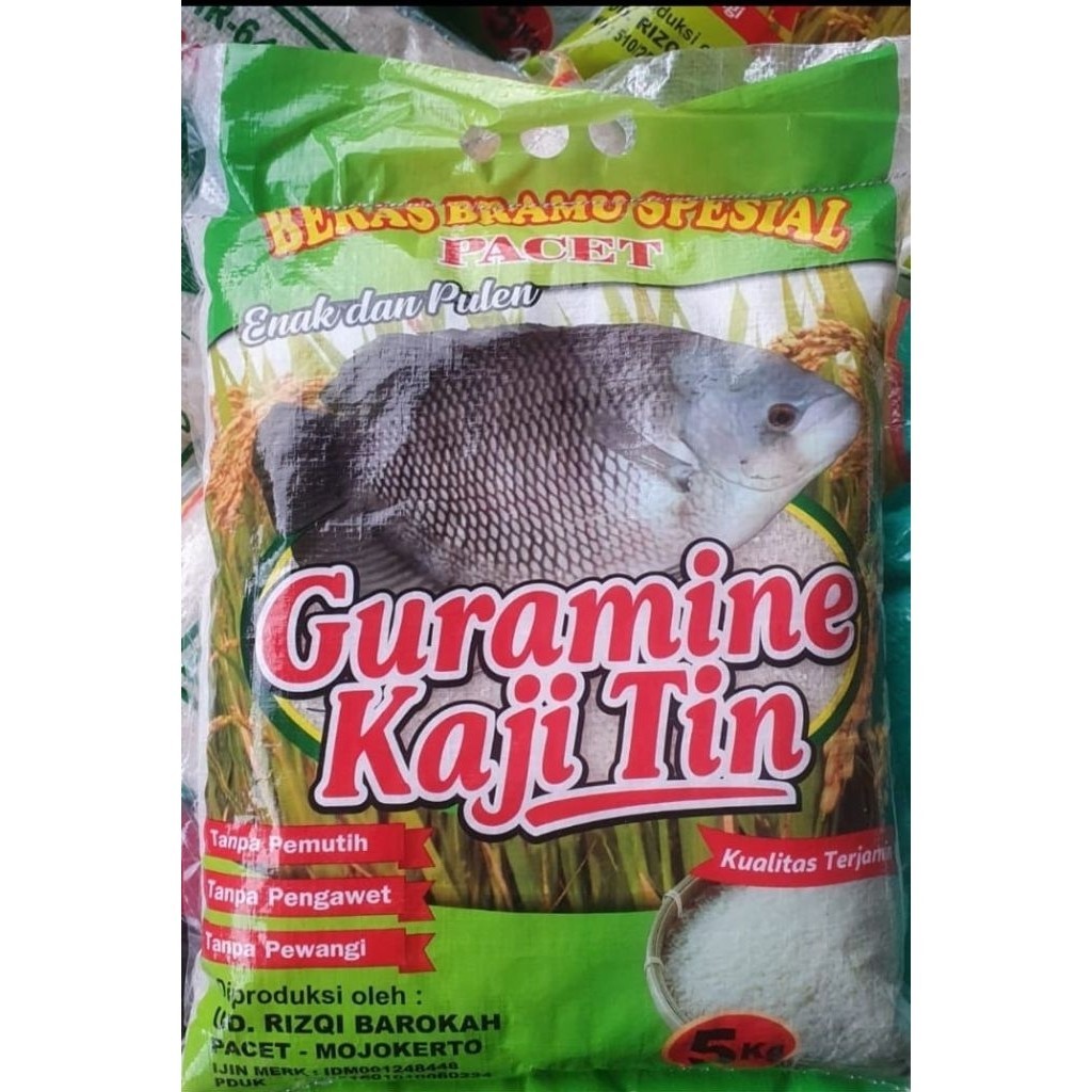 

(JATIM - LANGSUNG KIRIM) Beras Bramu Pacet GURAMINE KAJI TIN kemasan 5kg