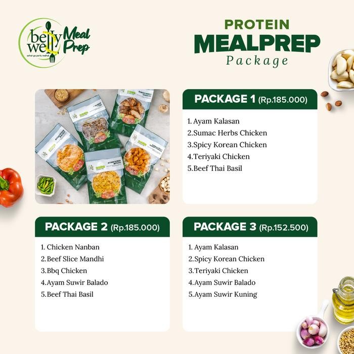 

[TERLARIS] Bellywell - Protein Meal Prep Package (JADETABEK) - Package 1[TERLARIS ]