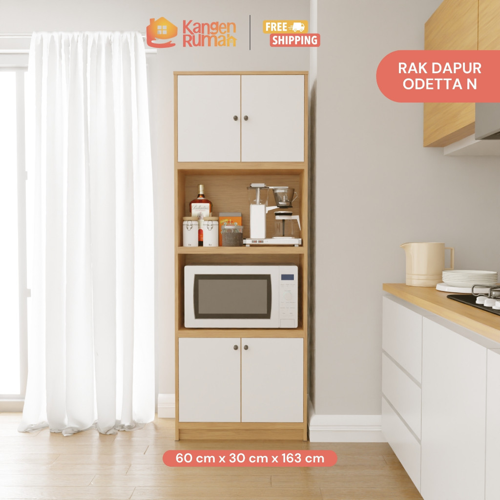 

Kangen Rumah Rak Dapur Susun Kayu Odetta Microwave Rak Dapur Oven Serbaguna