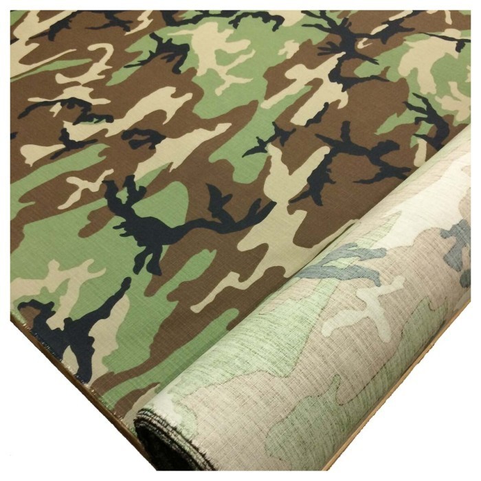 Bahan Kain Polycotton Ripstop - Loreng Camo Fabric Camouflage Jahit DIY Nilon - M81 Woodland