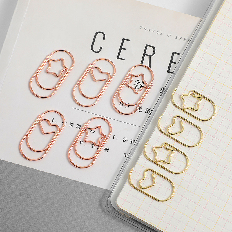 

5pcs/Pack Cute Widened Large Paper Clips Fun Office Data Classification Paper Clip Metal Paper Clips School Office Supplies