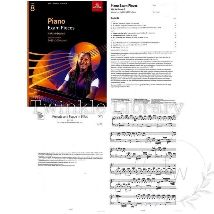 BUKU FISIK [2023 & 2024] ABRSM Piano Exam Pieces 2023 & 2024 syllabus - Grade In 1 2 3 4 5 6 7 8 |  