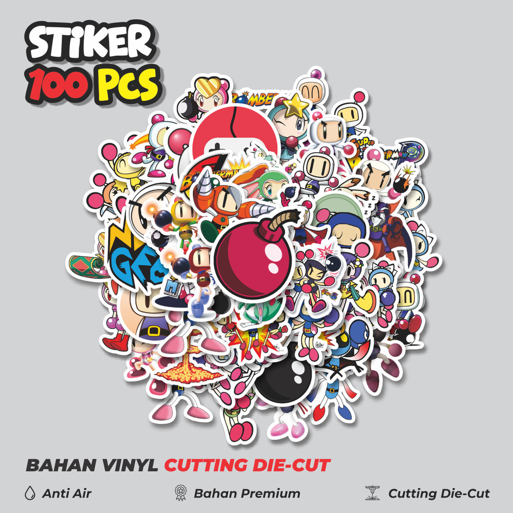 

Terbaru! 50 pcs Stiker Game Series Bomberman Mix 1 Dekorasi Lucu Kreatif untuk Notebook, Skateboard, HP