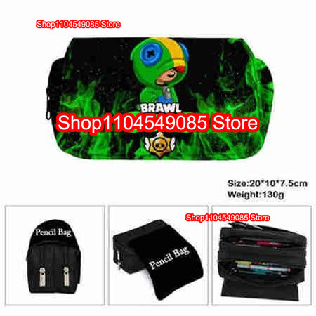 

Anime Stitch Large Capacity Double Layer Flap Pen Bag Cute Cartoon Pencil Case School Stationery Box for Students